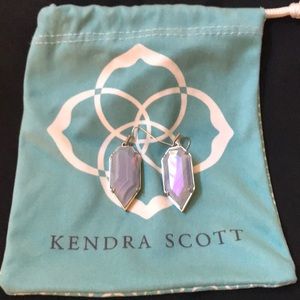 Lavender Kendra Scott silver earrings